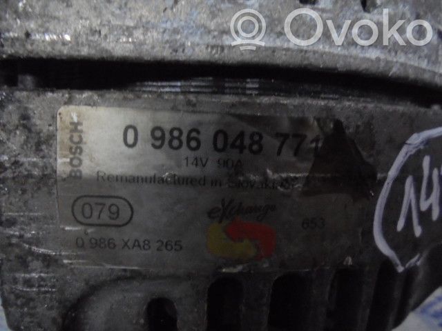 Generator/alternator   0986XA8265,0986048771