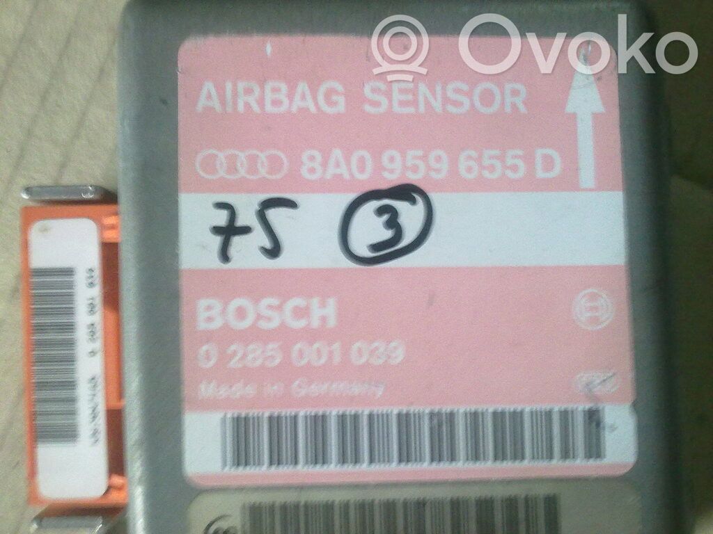 Unidad de control/módulo del Airbag   8A0959655D,0285001039