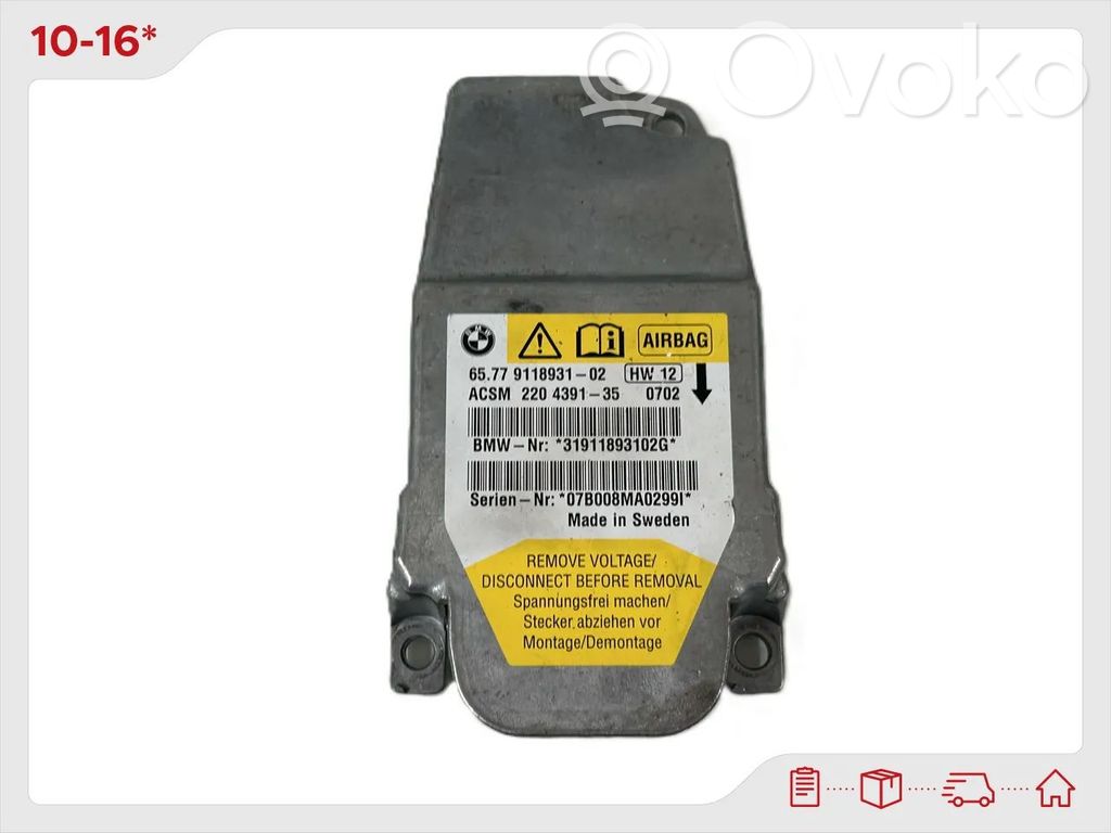 Module de contrôle airbag   65779118931
