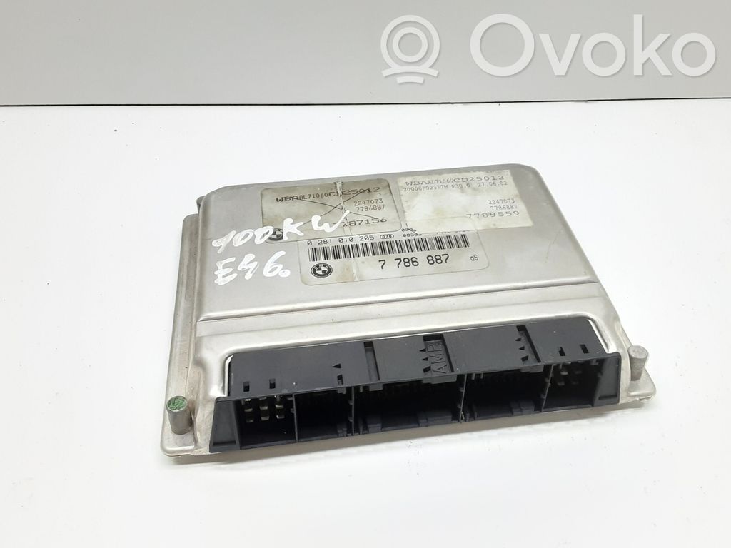 Engine control unit/module   7786887,0281010205