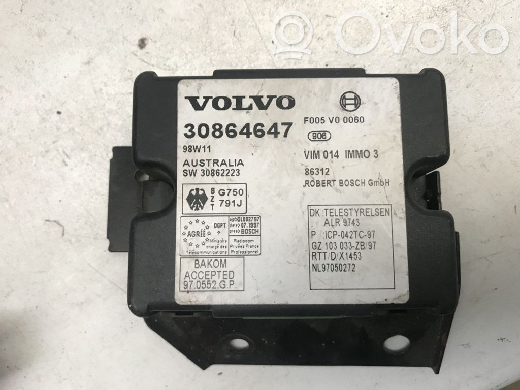 Volvo S40, V40 Imobilaizera vadības bloks 