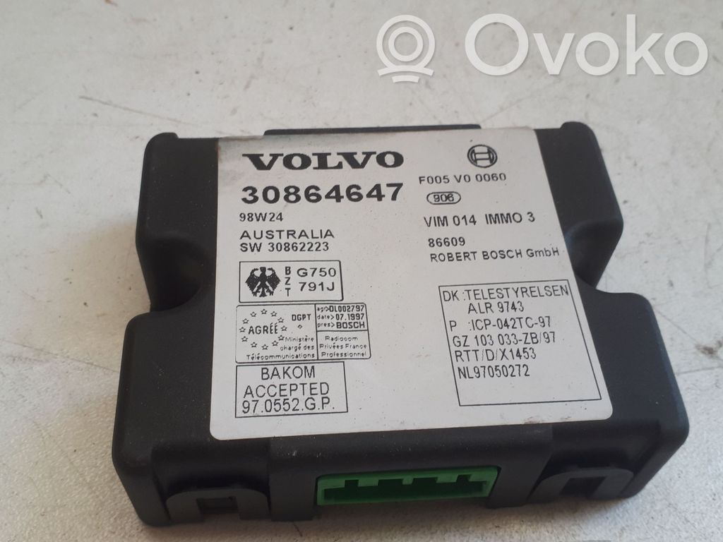 Volvo S40, V40 Imobilaizera vadības bloks 