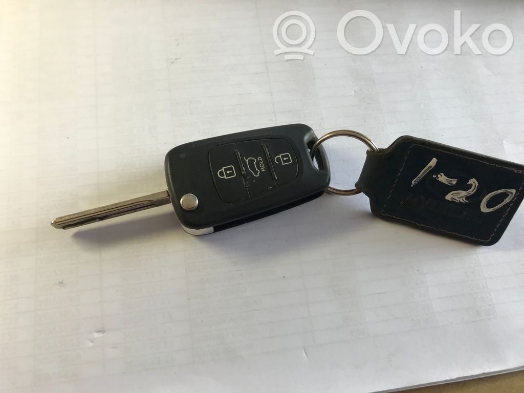Hyundai i20 (PB PBT) Užvedimo raktas (raktelis)/ kortelė 