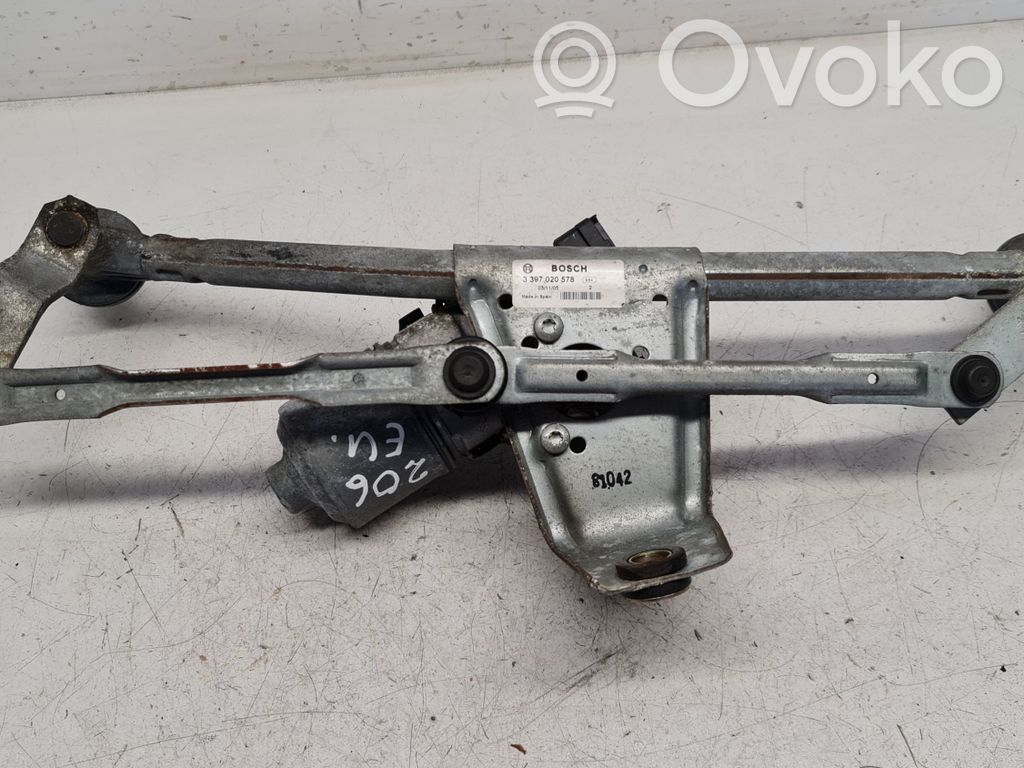 Peugeot 206 Tringlerie et moteur d'essuie-glace avant 
