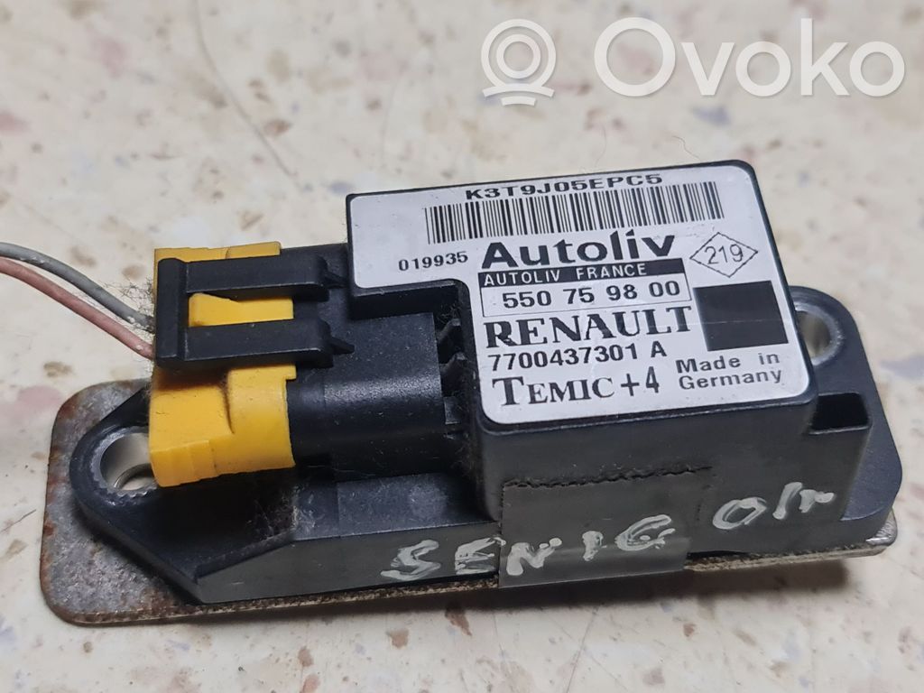 Renault Scenic I Airbagsensor Crashsensor Drucksensor 