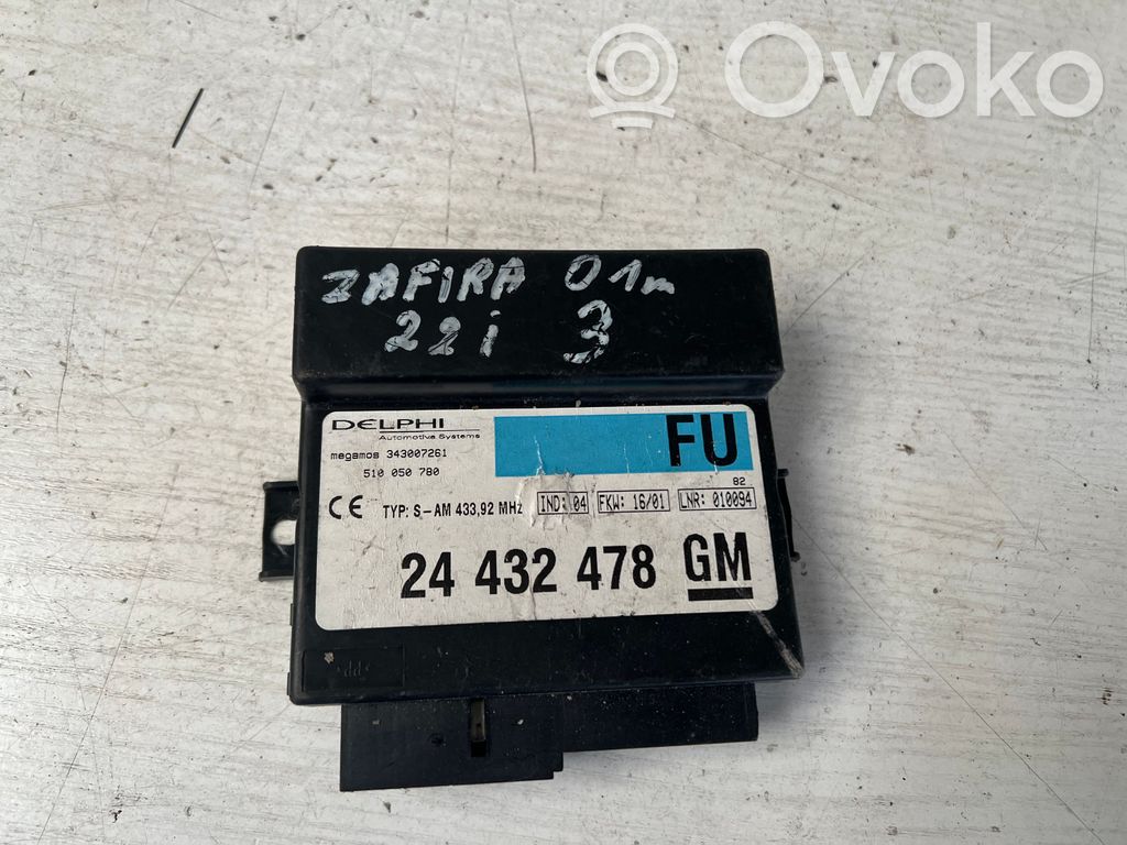 Opel Zafira A Citu veidu vadības bloki / moduļi 