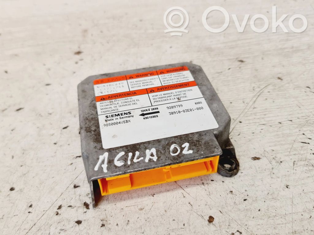 Opel Agila A Airbag control unit/module 