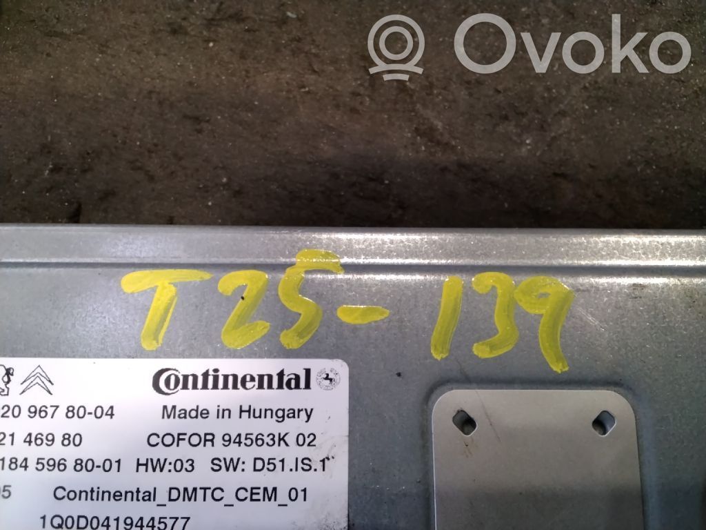 Automobilio užvedimo jungtukas   9802096780