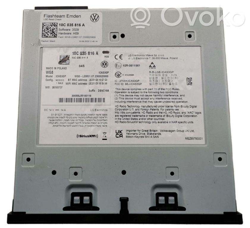 Volkswagen ID.7 Stacja multimedialna GPS / CD / DVD 