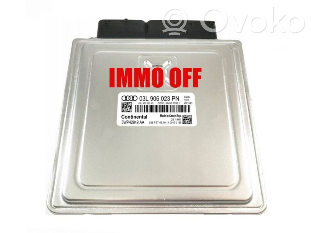 Engine control unit/module ECU   03L906023PN,5WP42949AA