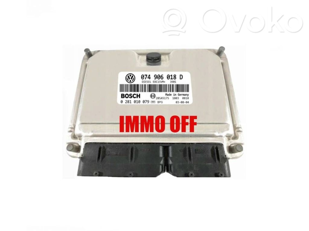 Unidad de control/módulo ECU del motor   074906018D,0281010079