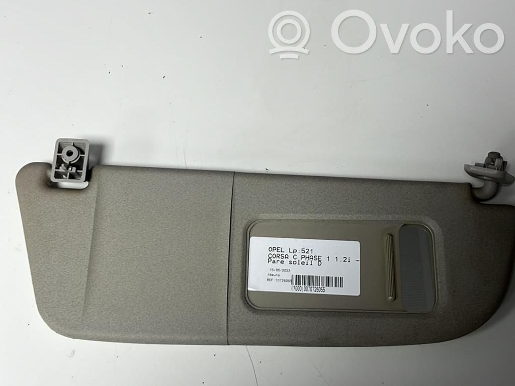Opel Corsa C Sun visor 