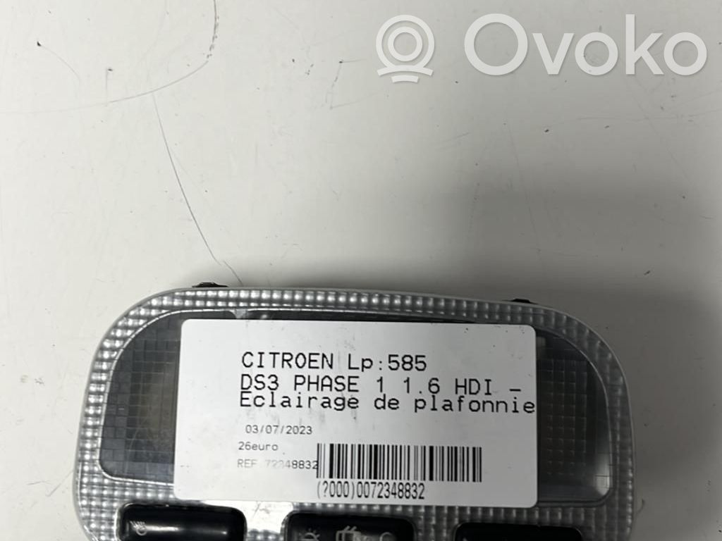 Éclairage lumière plafonnier avant