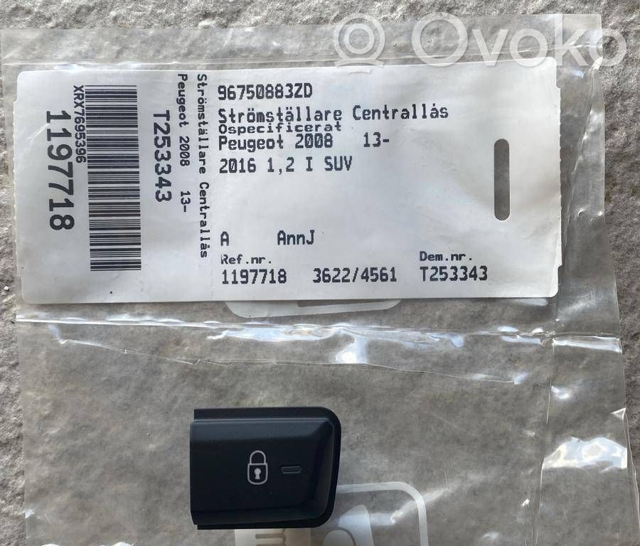 Peugeot 2008 I Central locking switch button 