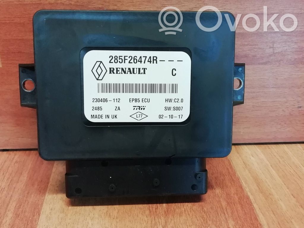Module de commande de frein à main   285F26474R,230406112