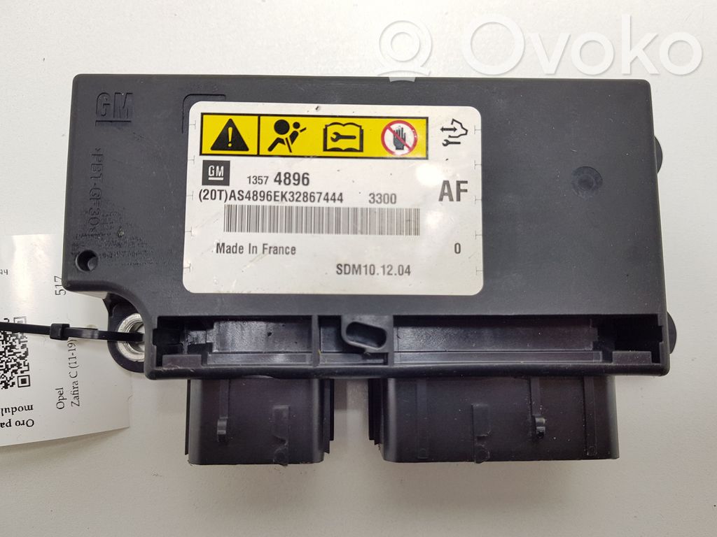 Opel Zafira C Airbag control unit/module 