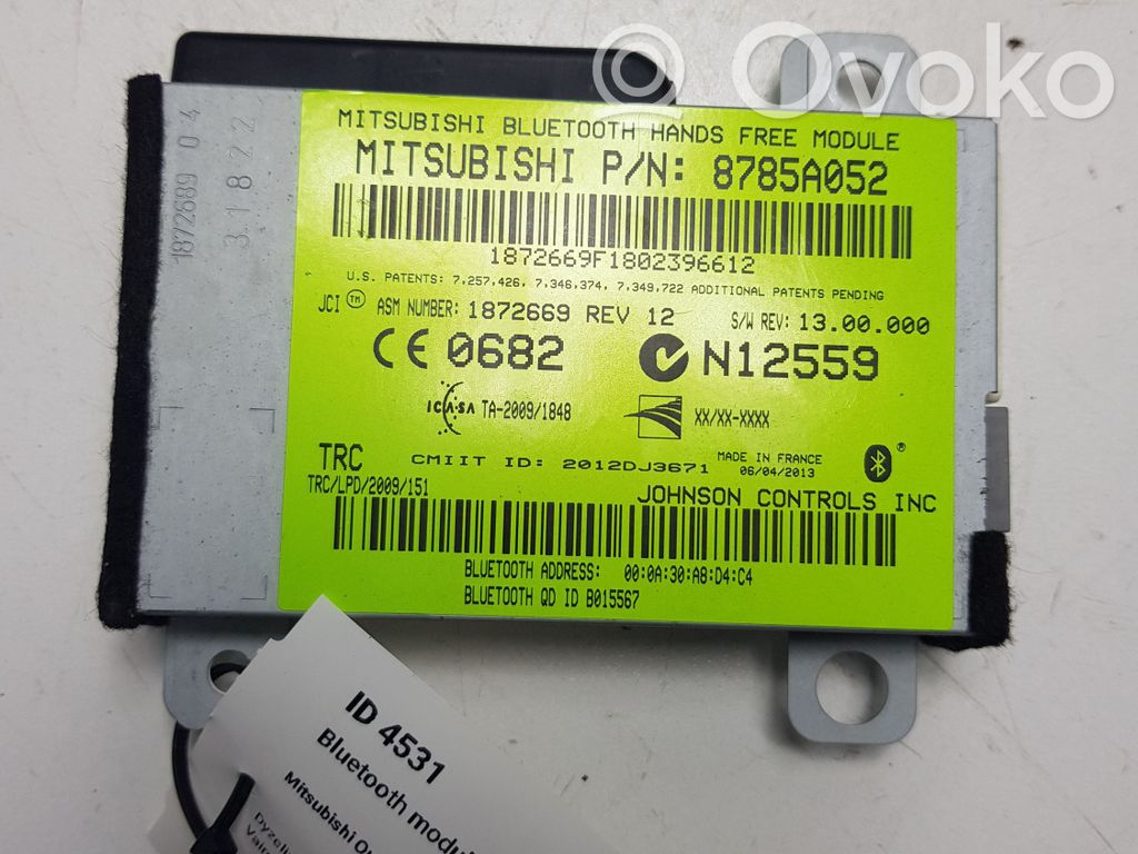 Mitsubishi Outlander Bluetooth control unit module 
