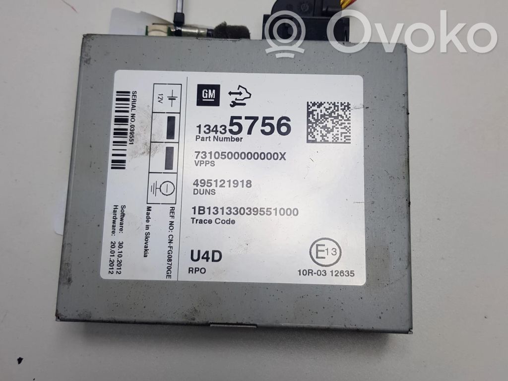 Opel Zafira C Other control units/modules 