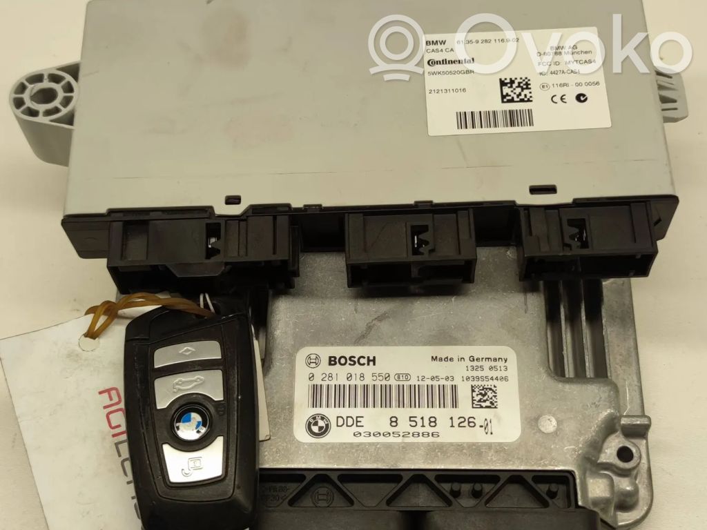BMW 5 F10 F11 Kit centralina motore ECU e serratura 