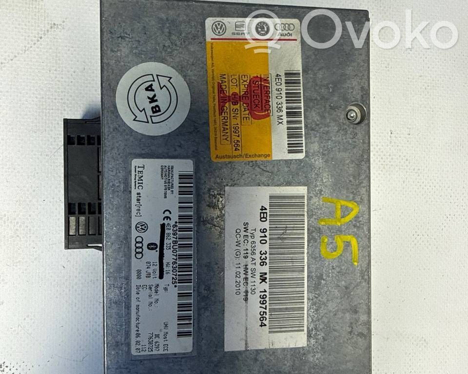 Module unité de contrôle Bluetooth   4E0910336