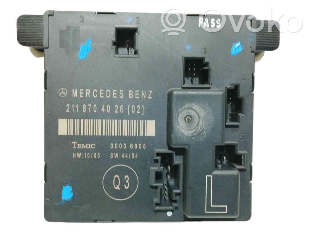 Mercedes-Benz Sprinter W901 W902 W903 W904 Unidad de control de puerta 