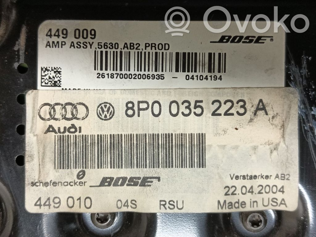 Audi A3 S3 8P Centralina Audio Hi-fi 