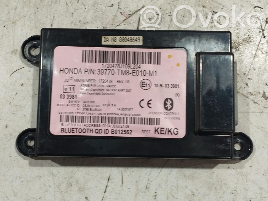 Bluetoothin ohjainlaite/moduuli   39770TM8E010M1,39770TM8E010M1