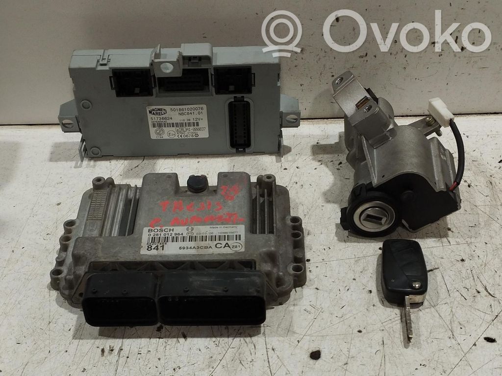 Lancia Thesis Engine ECU kit and lock set 