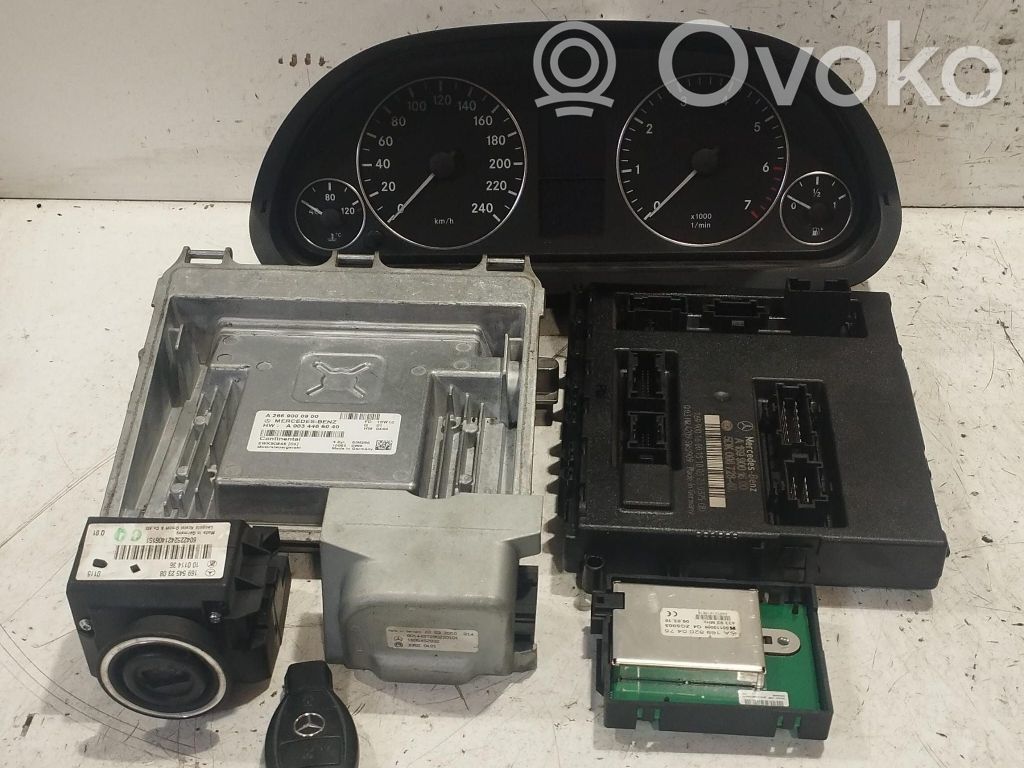Mercedes-Benz A W169 Kit centralina motore ECU e serratura 