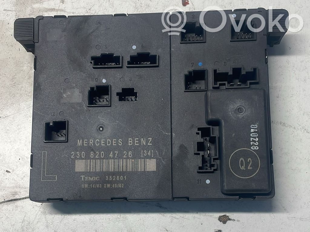 Mercedes-Benz SL R230 Unité de commande module de porte 