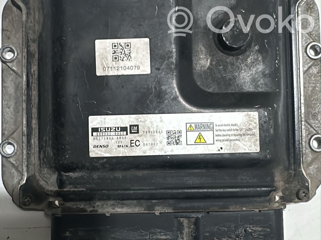 Engine control unit/module   8980028953,8980028953