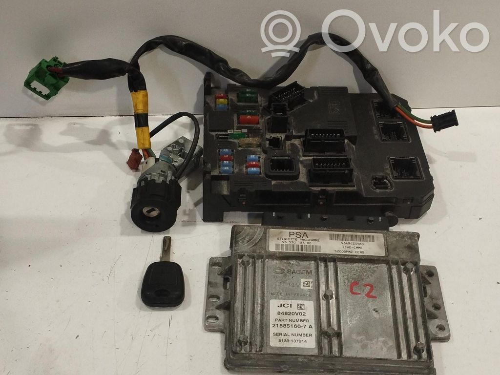 Engine ECU kit and lock set   9657018380,9657018380