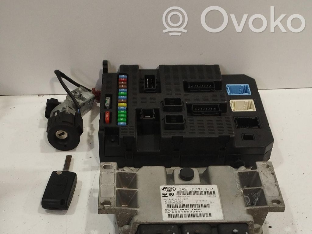 Citroen C3 Komputer / Sterownik ECU i komplet kluczy 