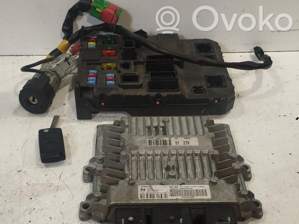Peugeot 1007 Komputer / Sterownik ECU i komplet kluczy