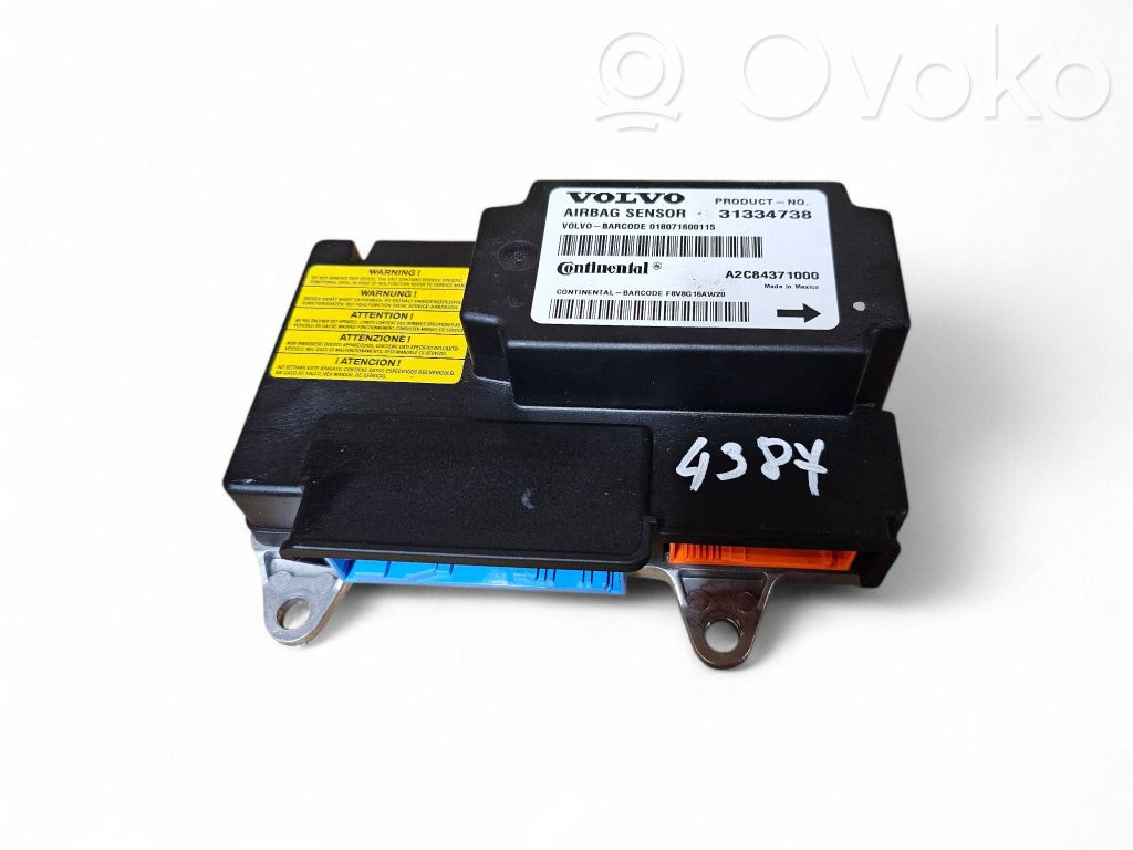 Airbag control unit/module   31334738,A2C84371000