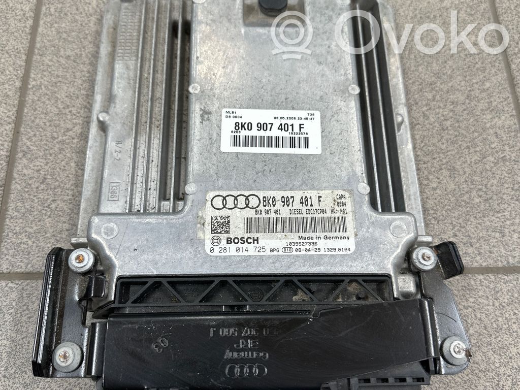 Engine control unit/module   8K0907401F,0281014725