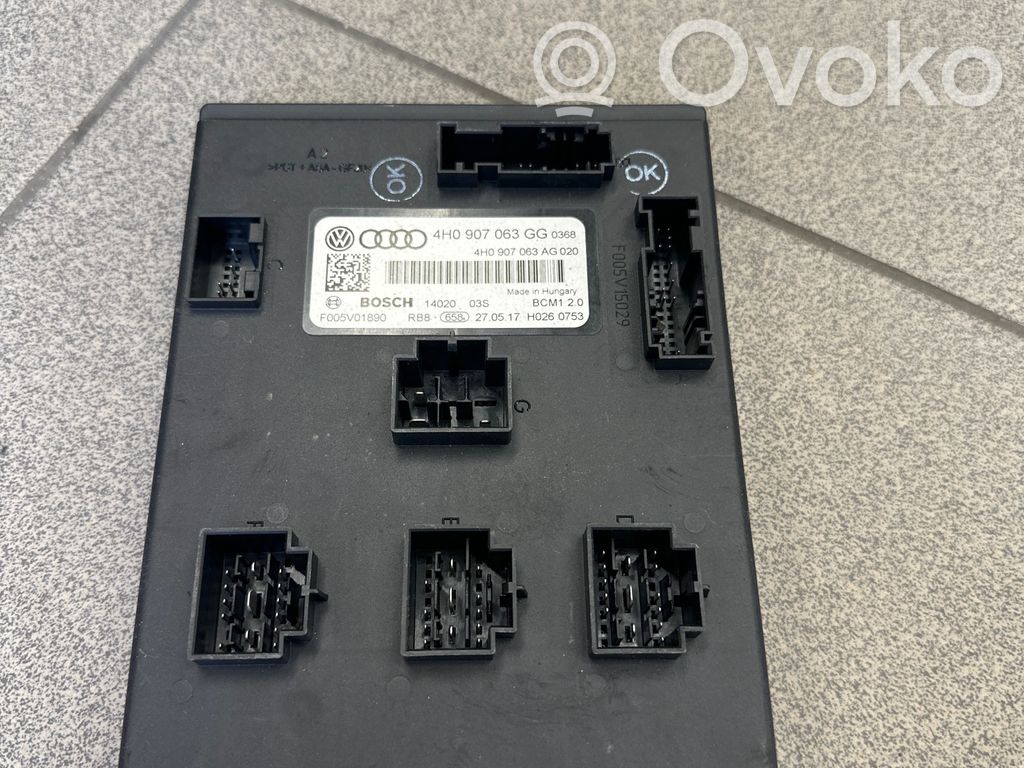 Audi A6 S6 C7 4G Modul de control caroserie central 