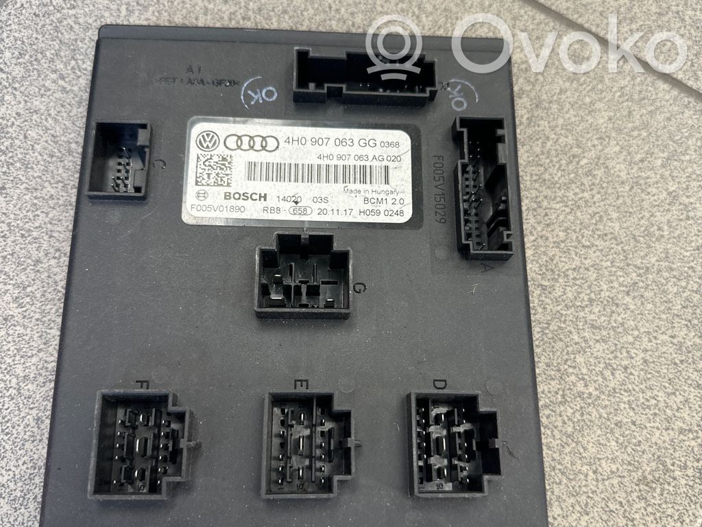 Audi A6 S6 C7 4G Modul de control caroserie central 