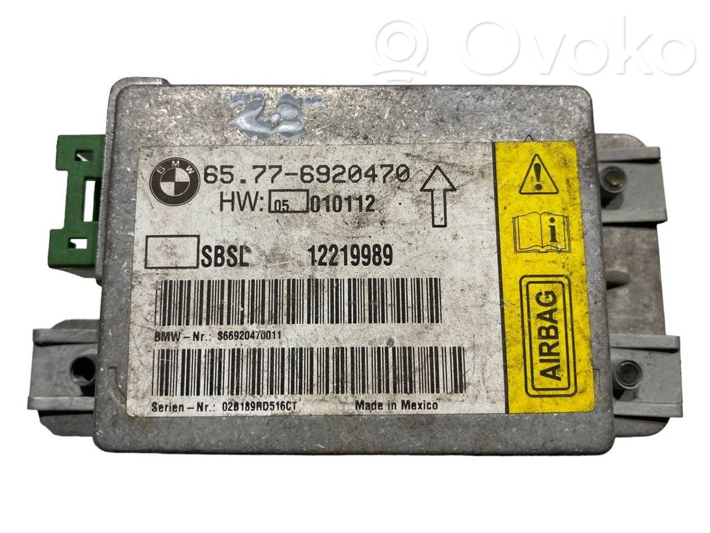 Unidad de control/módulo del Airbag   6920470,65776920470,12219989