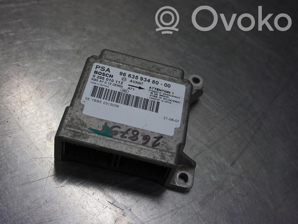 Peugeot 207 Centralina/modulo airbag 
