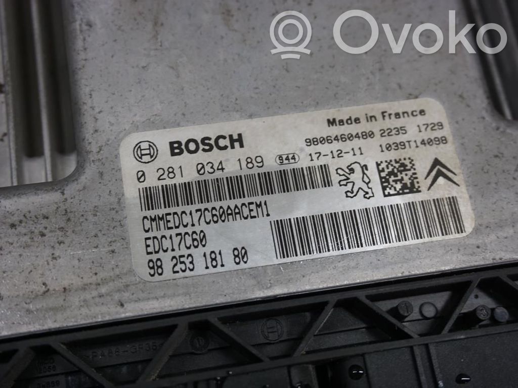 Peugeot Expert Injection control unit/module 