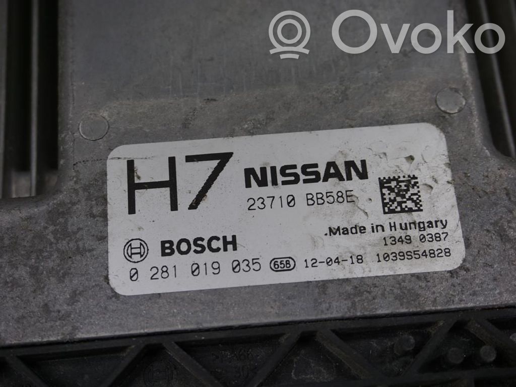 Unité de commande / module d'injection   23710BB58E,N035896,0281019035