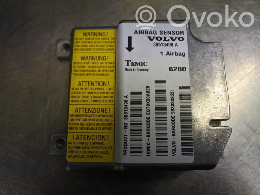 Volvo S40, V40 Centralina/modulo airbag 