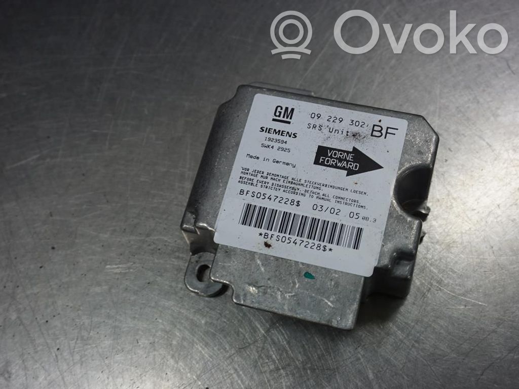 Opel Astra G Airbag control unit/module 