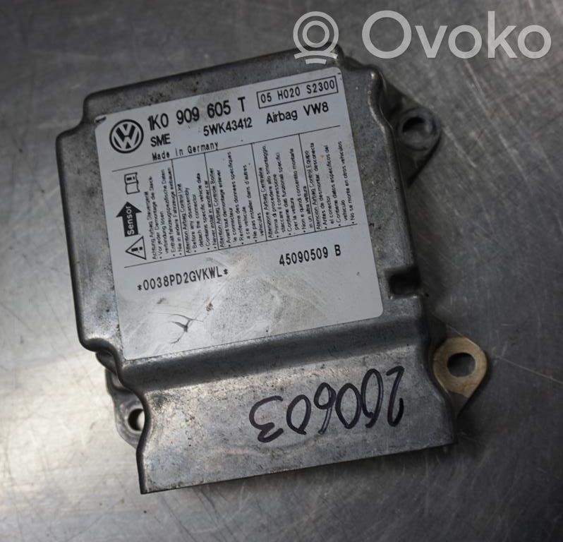 Sterownik / Moduł Airbag   1K0909605T,201234