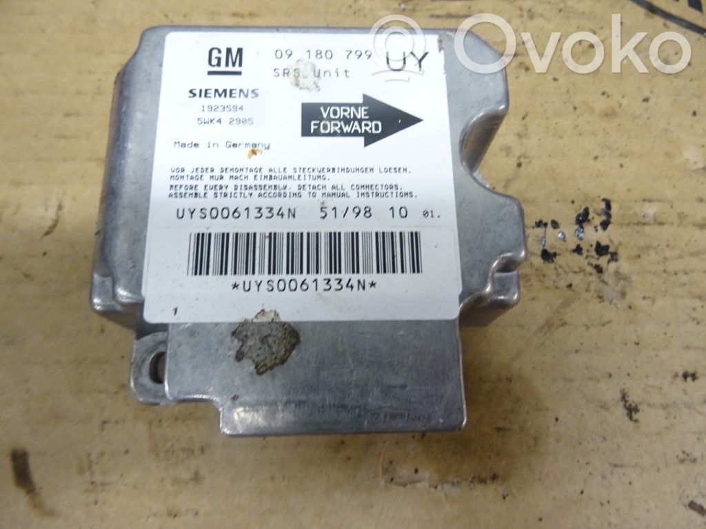 Opel Astra G Module de contrôle airbag 