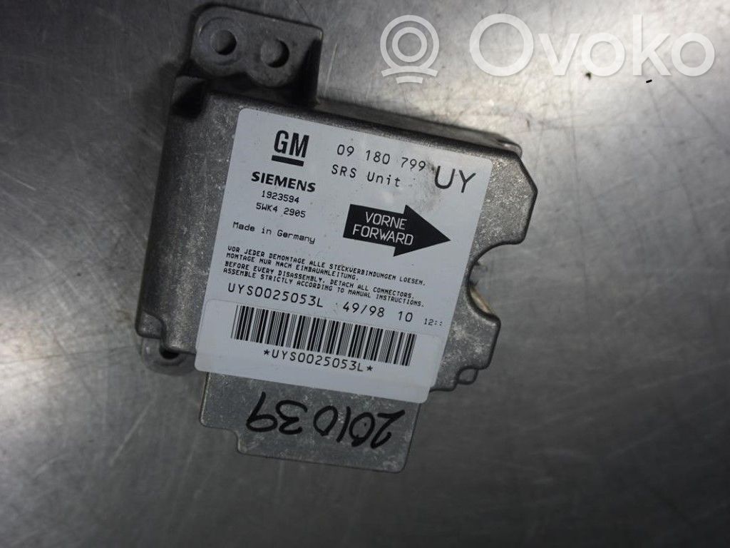Opel Astra G Module de contrôle airbag 