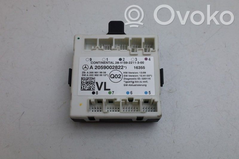 Mercedes-Benz C W205 Door central lock control unit/module 