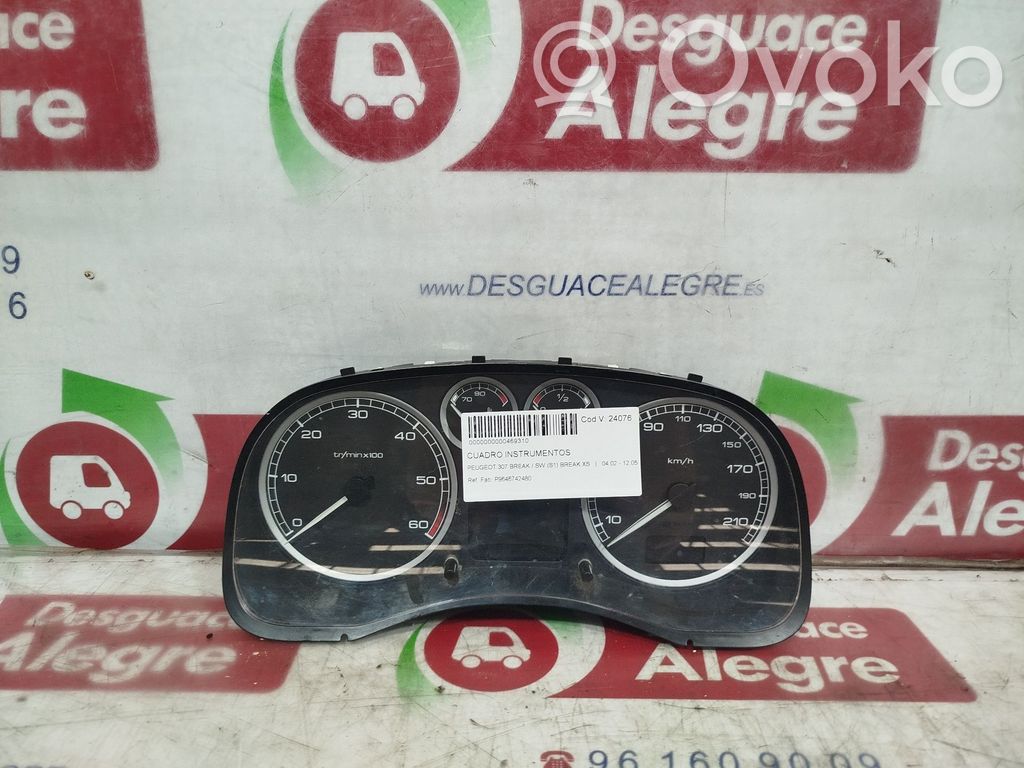 Peugeot 307 Vitezometru (grup de instrumente)