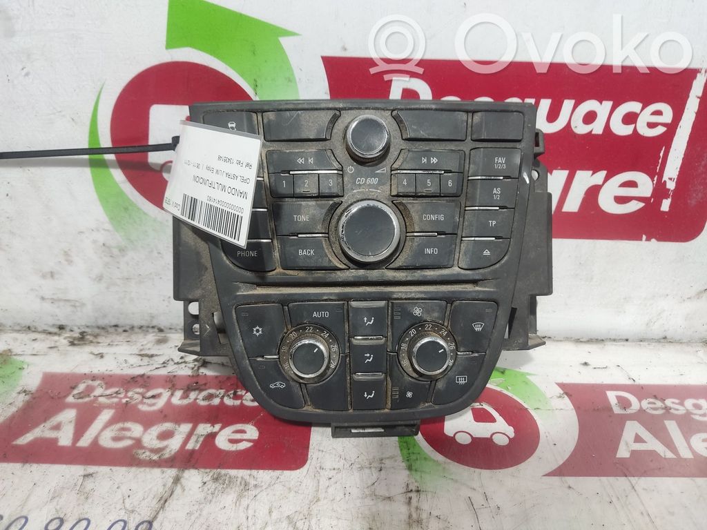 Opel Astra J Steuergerät Klimaanlage 